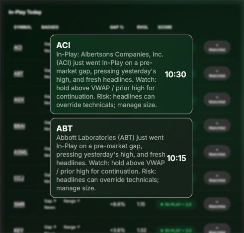 Notification pop-up
